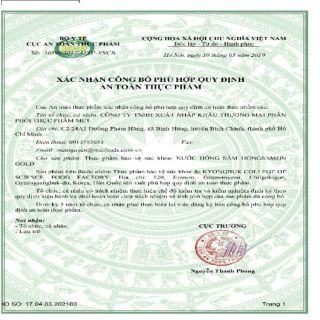 Nước Hồng Sâm Hongsamjin Gold