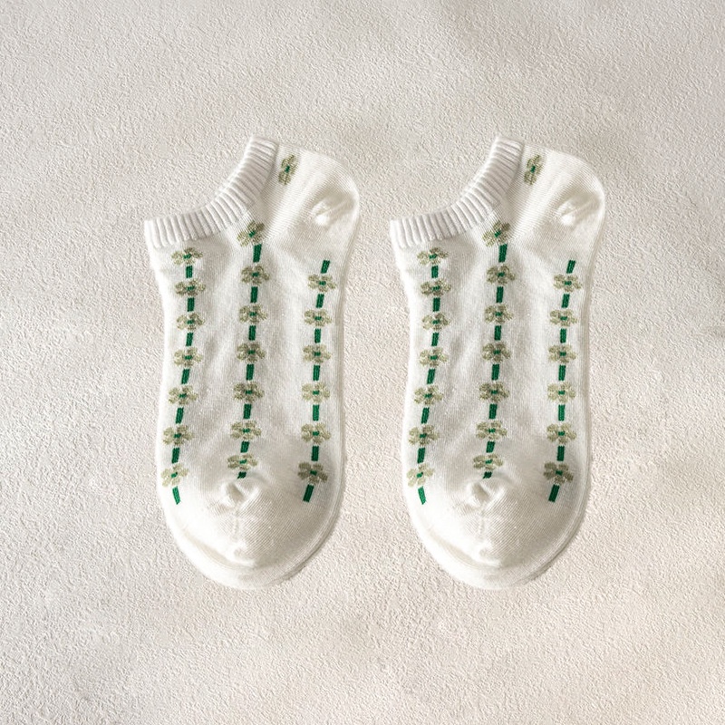 Vớ Ngắn Mỏng Màu Xanh Lá Dễ Thương Phong Cách Nhật Bản Thời Trang Mùa Hè Cho Nữ