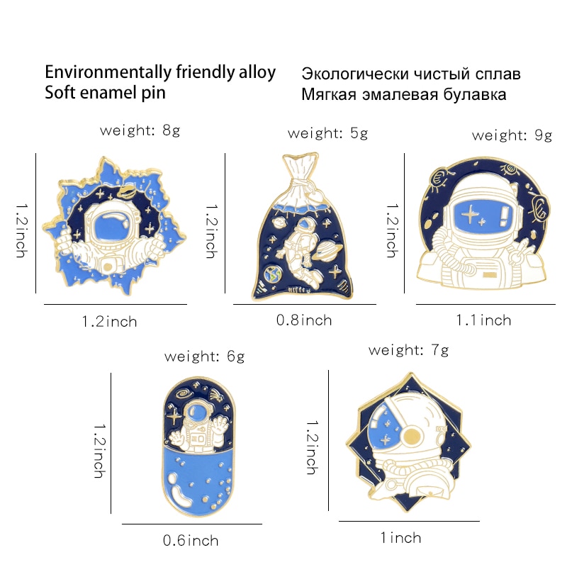 Huy Hiệu Cài Áo Hình Phi Hành Gia Vũ Trụ Cho Bé