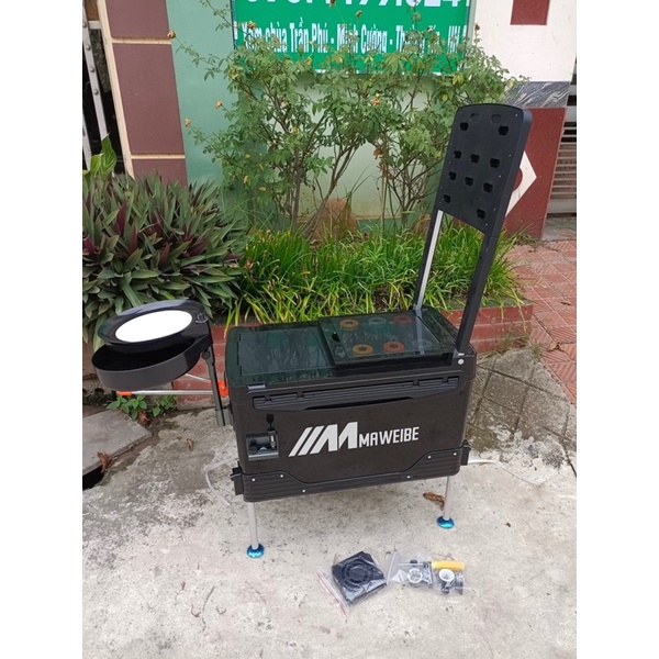 Thùng câu đài Mã Vi Bối 36L 2 màu xanh đen