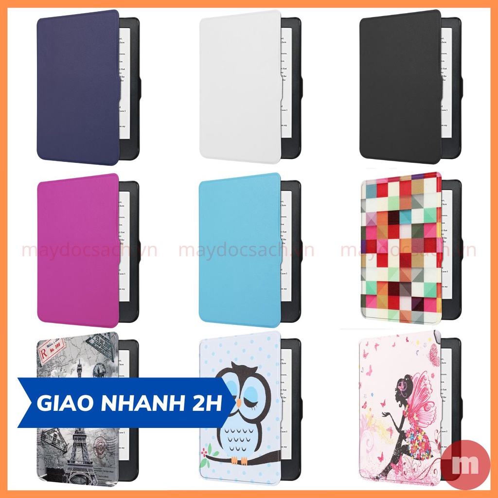 CLARA HD | Bao da cover Kobo Clara HD - mẫu Trơn, smartcover tự động tắt mở