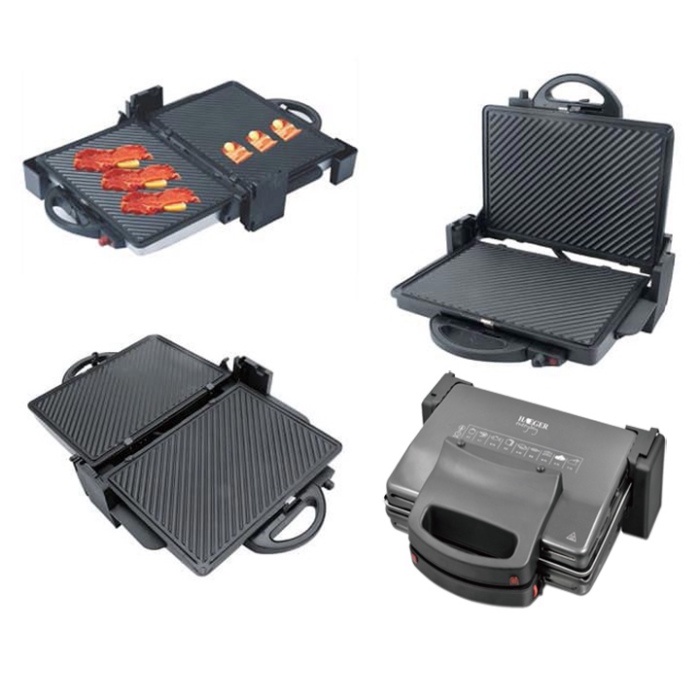 Máy nướng bánh mỳ HAEGER 2000W Máy kẹp bánh mì - Hàng chính hãng