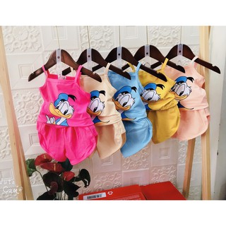 Bộ vịt donal 2 dây cho bé gái