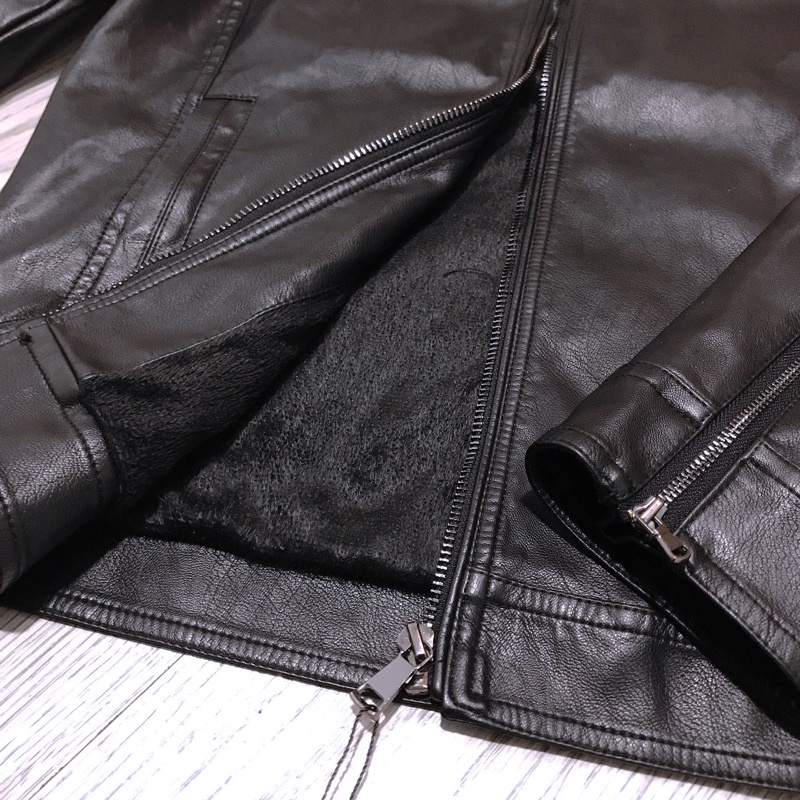 Áo Khoác Da Nam  Lót Lông cực ấm- Bảo hành chất da 2 năm không Bong Tróc - Áo khoác da lộn nam 98