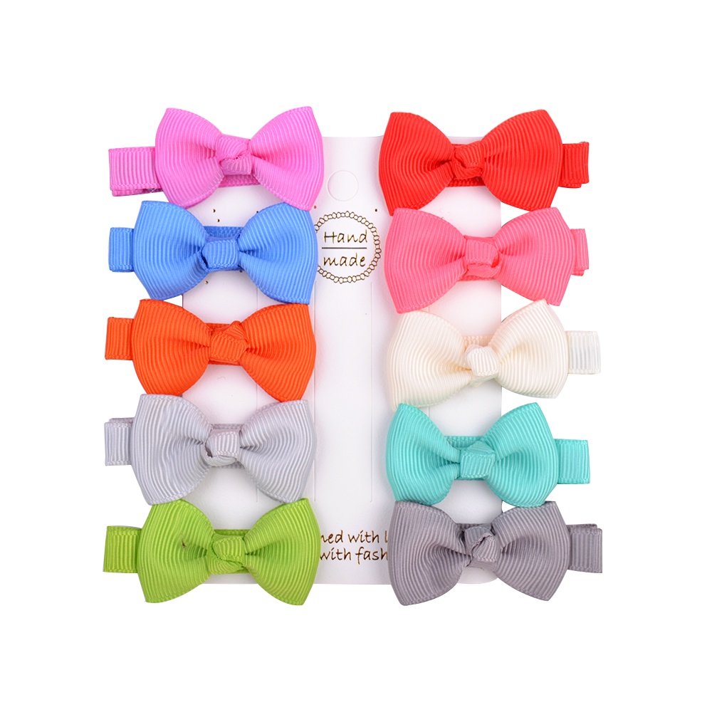 Bộ 10 Kẹp tóc KIDSBOWS hình nơ nhỏ nhắn dễ thương dành cho bé gái