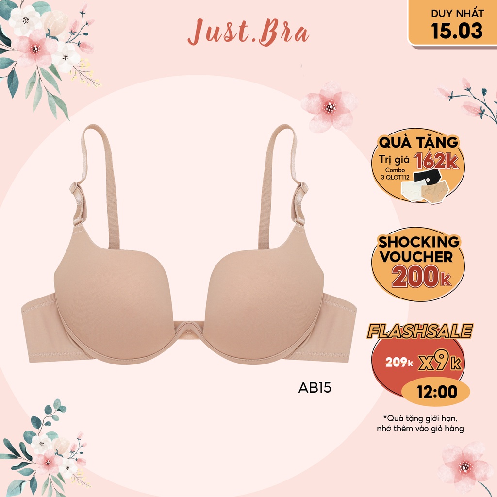 [Mã WABRJB031 giảm 10% đơn 99k] Áo lót nâng ngực có gọng Just Bra mặc đươc 07 kiểu Multiway AB15