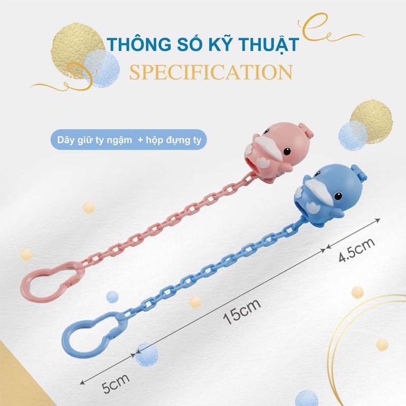Dây giữ ty ngậm + hộp đựng ty KuKu