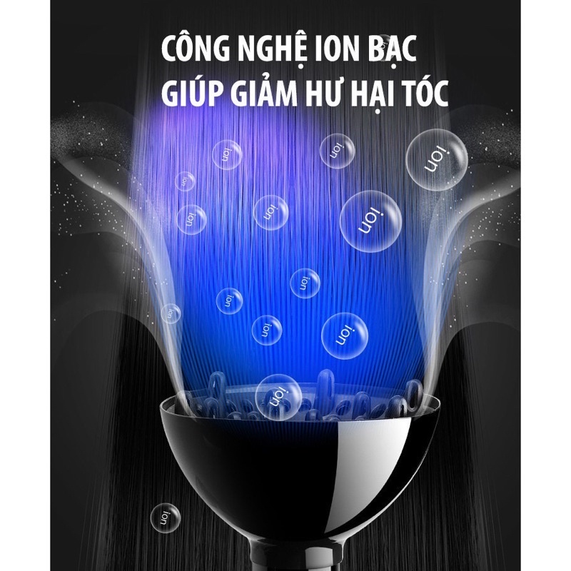 Máy sấy tóc công suất lớn nhanh khô 2 chiều nóng lạnh cao cấp kèm đầu sấy tóc tạo kiểu