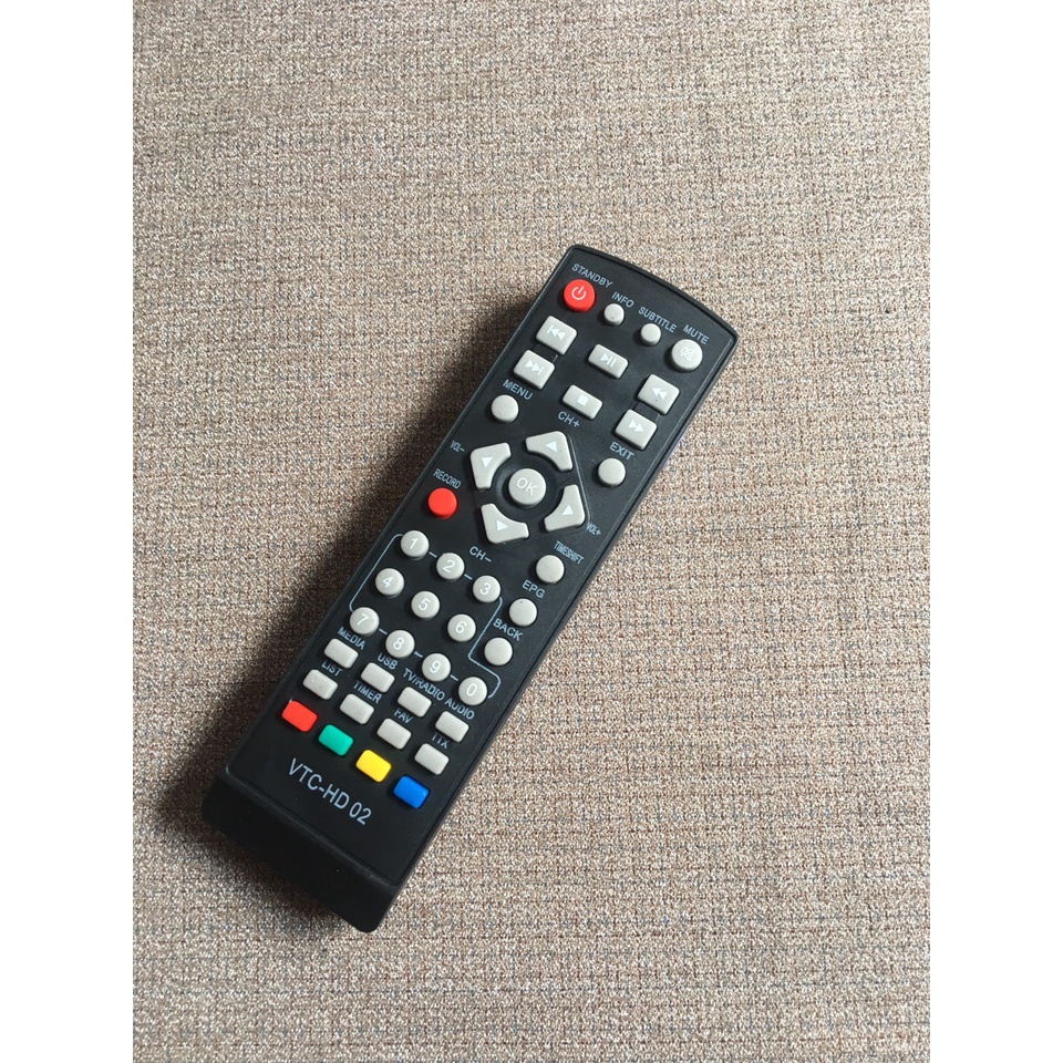 Điều khiển đầu VTC-HD02 ,Remote đầu thu kỹ thuật số VTC HD02