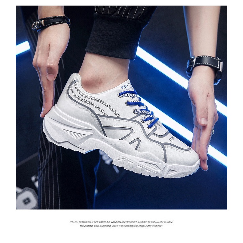 Giầy Sneaker Nam Đế Cao 6cm OMALLl Dây Giày 2 màu siêu chất