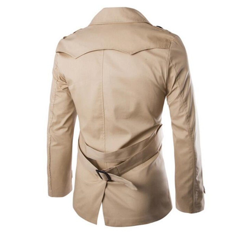 Áo Khoác Dáng Dài 2 Hàng Nút Thanh Lịch Cho Nam