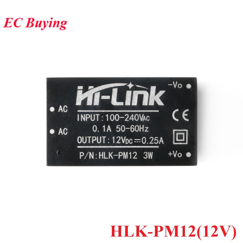 Mô đun hạ áp Hlk-Pm01 Hlk-Pm03 Hlk-Pm09 Hlk-Pm12 Hlk-Pm24 Ac-Dc 220v xuống 3.3v / 5v / 9v / 12v / 24v