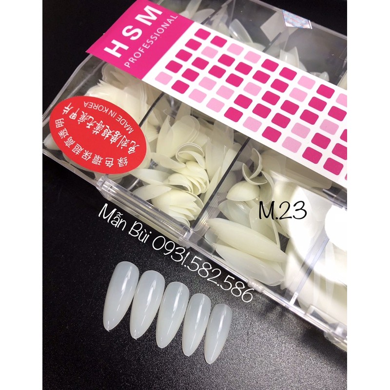 móng úp HSM- FOM BẦU- hàng loại 1- hộp đủ số 500 móng