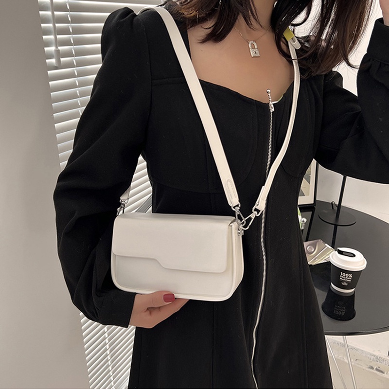Túi đeo chéo IELGY dáng chữ nhật nhỏ màu trơn thời trang cho nữ