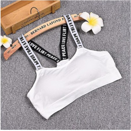 ÁO BRA CAO CẤP + ÁO BRA NÂNG NGỰC CÓ MÚT CHẤT LIỆU NYLON TẬP GYM HAI DÂY CHÉO LƯNG HỌA TIẾT DÒNG CHỮ - MÃ 1301 | BigBuy360 - bigbuy360.vn