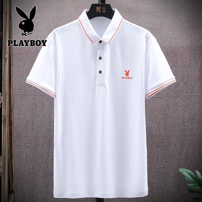 Áo Thun polo Tay Ngắn Vải Cotton In Chữ Playboy Thiết Kế Đơn Giản Thoải Mái Cho Nam
