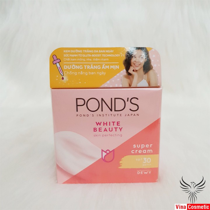 Combo Kem Dưỡng Trắng Ẩm Mịn Pond's White Beauty 50g Ban Ngày + Ban Đêm