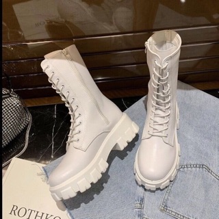 (SẴN TRẮNG 39) GIÀY BOOTS NỮ ĐẾ CAO ULZZANG