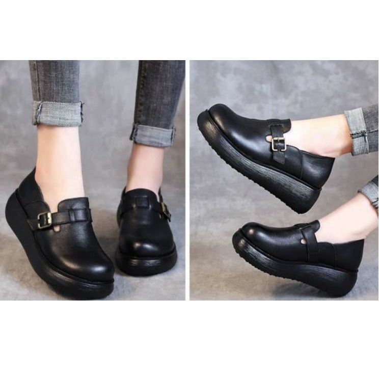 [ĐỘC ĐÁO] Giày búp bê đế bánh mì nobita 1 khóa vintage cute S067