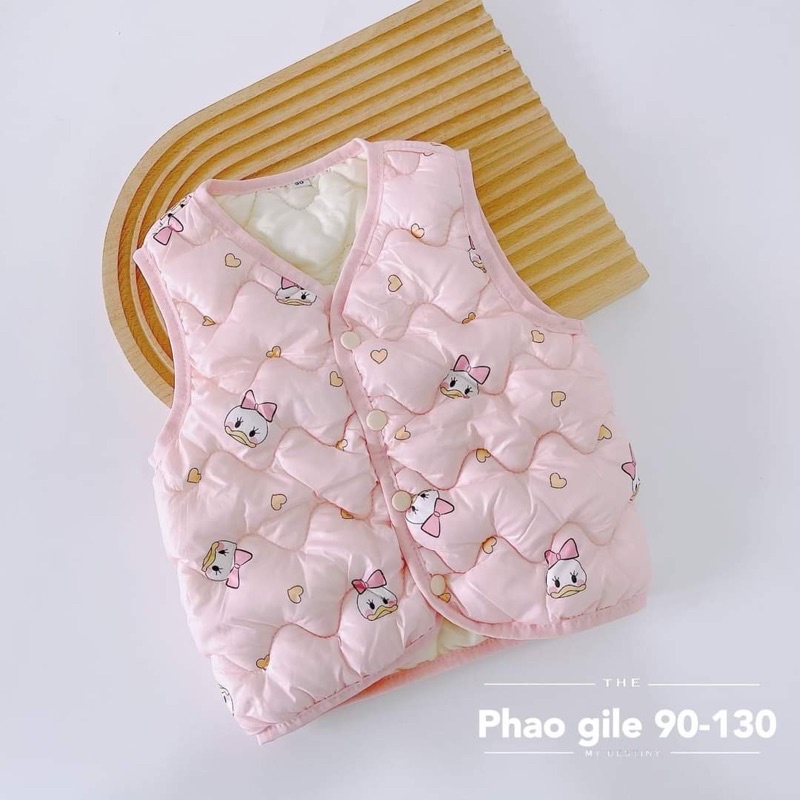 Áo phao gile siêu nhẹ trần bông cho bé