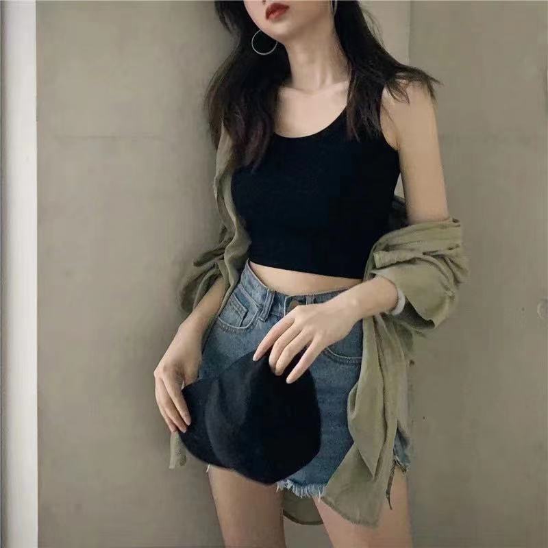 Áo Thun Thể Thao Sát Nách Phong Cách Hàn Quốc Cho Nữ