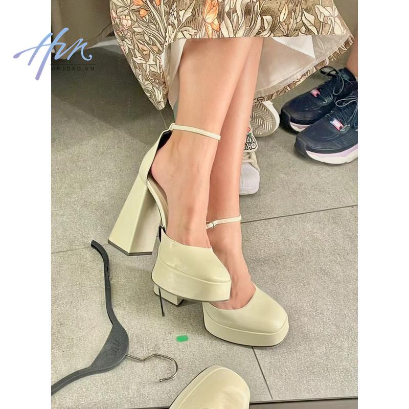 Giày cao gót chống thấm nước thời trang mùa thu 2022 dành cho nữ
