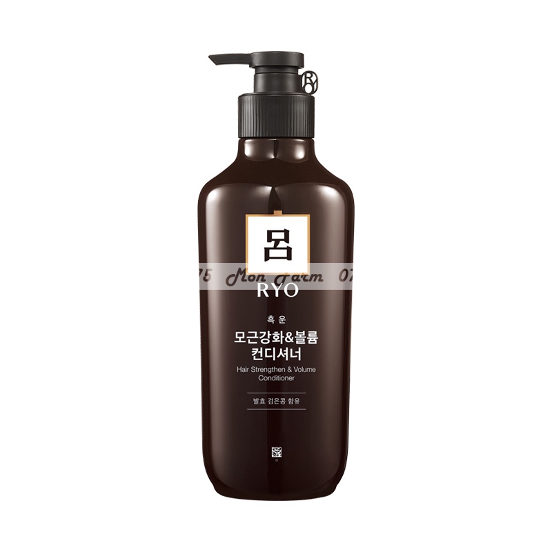 Dầu Gội Xả Ryo Đậu Đen Nhân Sâm Củng Cố Chân Tóc Và Làm Dày Tóc Hair Strengthen Volume 550ml