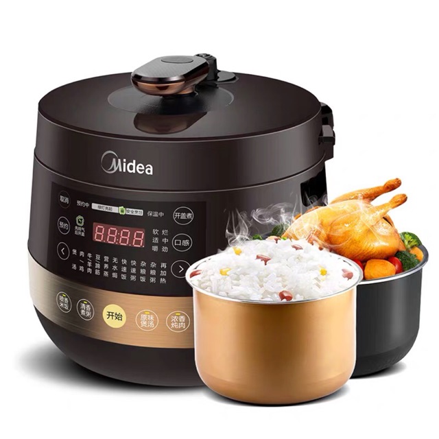 NỒI ÁP SUẤT ĐIỆN ĐA NĂNG MIDEA 6L mua 1 tặng thêm 1 ruột nồi