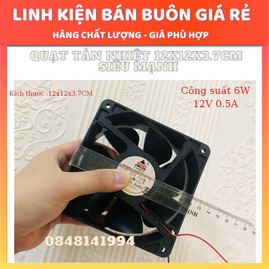 Quạt Tản Nhiệt Siêu Mạnh 12V0.5A 12x12x3.7CM Hãng Fanec cực bền dùng trong công nghiệp