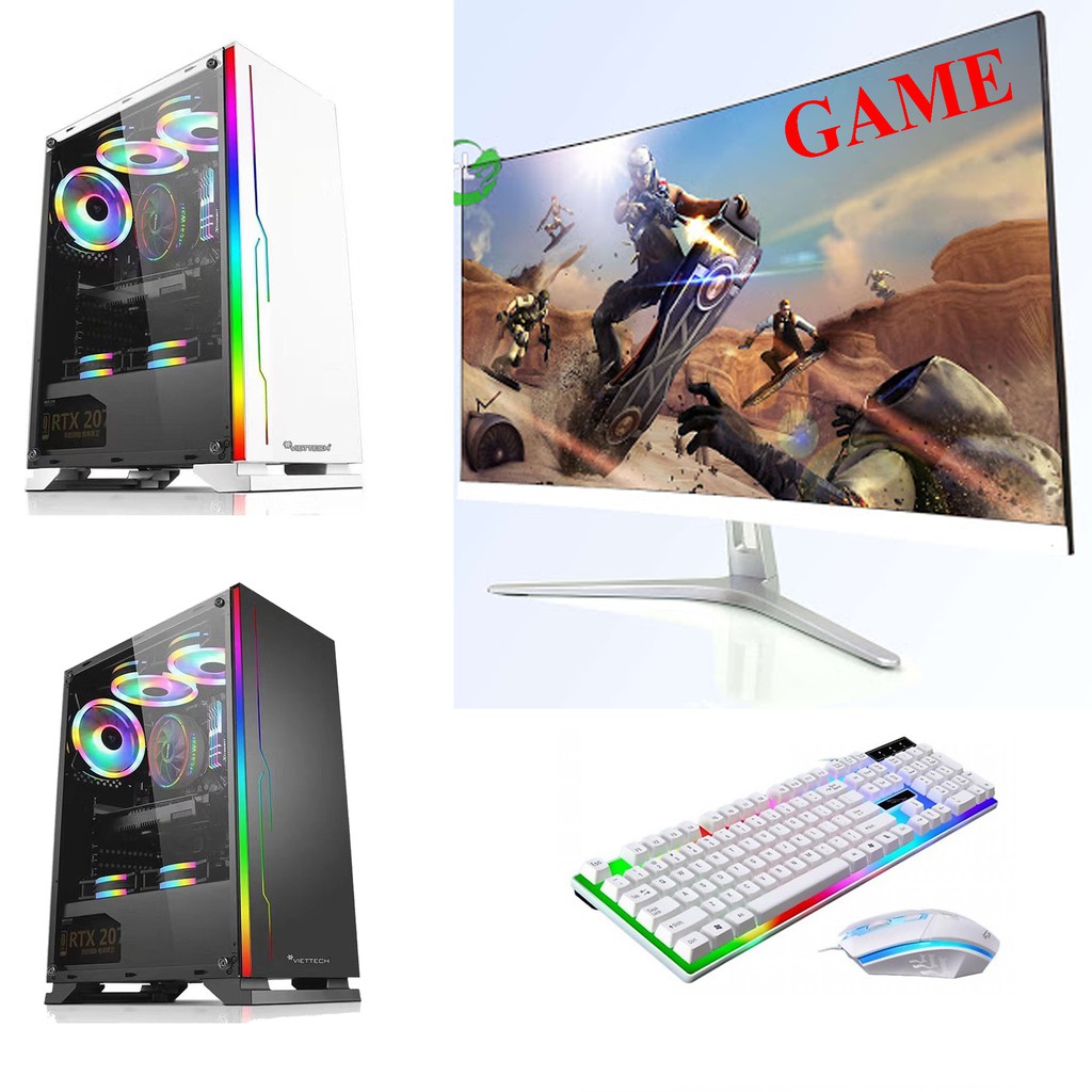 [MÁY MỚI] Bộ máy tính chơi GAME i3 9100f thế hệ mới màn 24 inch Led ips cao cấp mới full box 100% | BigBuy360 - bigbuy360.vn