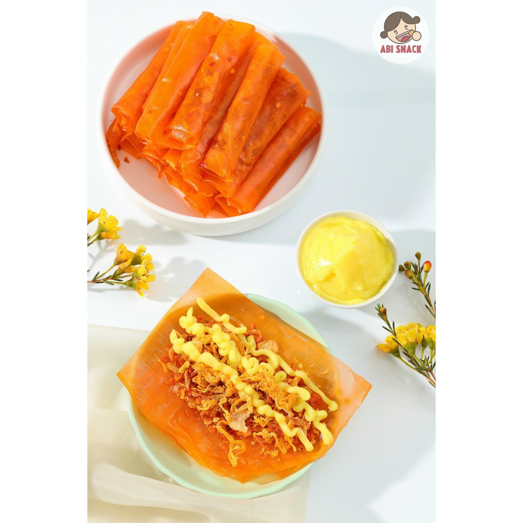 Bánh tráng bơ gà Abi full topping ruốc hành phi ăn vặt siêu ngon