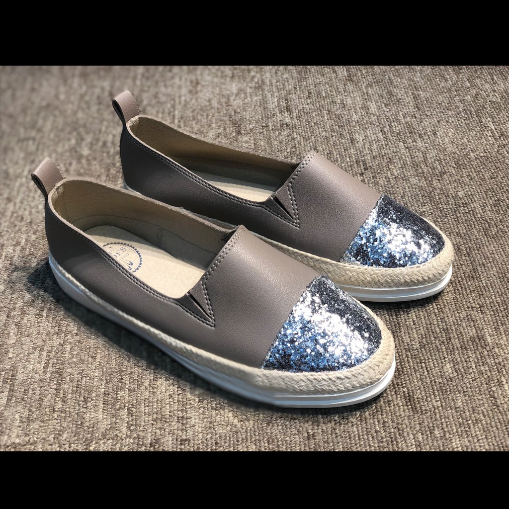 Giày Slip on nữ Thái Lan viền đế cói siêu nhẹ siêu êm chân chính hãng De'shoeshouse DS1223 Sr7