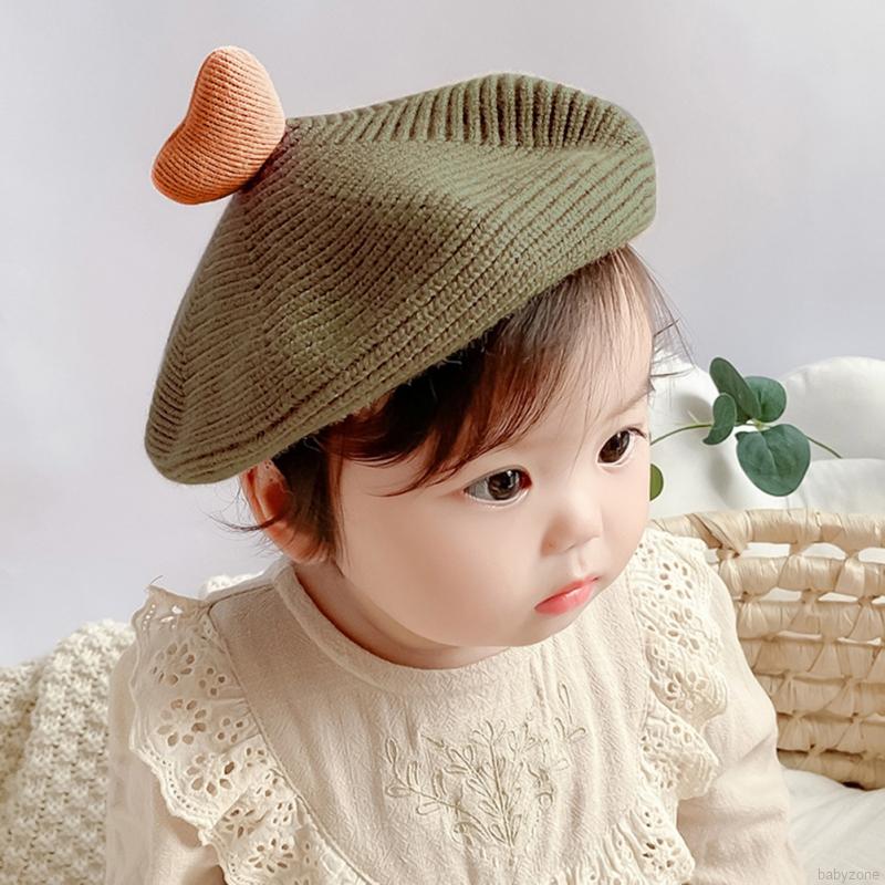 Mũ nồi phong cách Hàn Quốc kiểu dệt kim mềm mại ấm áp dành cho bé