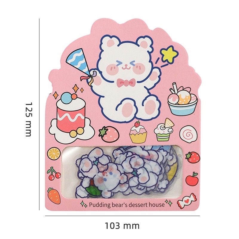 Bộ 24 Miếng Dán Sticker Trang Trí Hình Thú Hoạt Hình Chống Thấm Nước