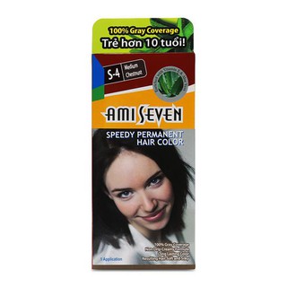 [ĐẦY-ĐỦ-PHỤ-KIỆN] Thuốc nhuộm tóc Ami Seven S5 (Nâu vừa)