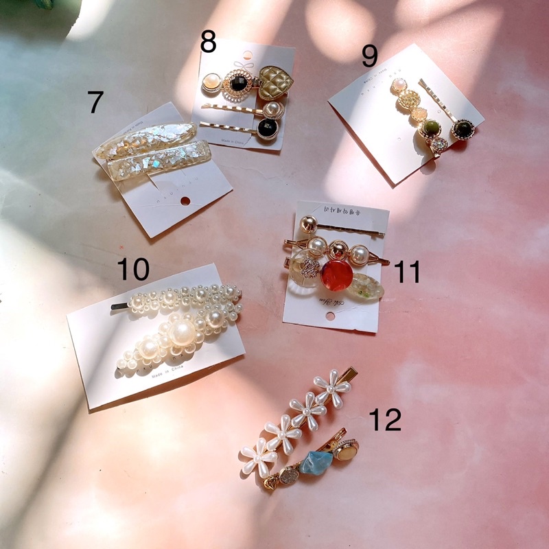 Set kẹp tóc nữ nhiều mẫu TÍM STORE phong cách thời trang hàn quốc dễ thương