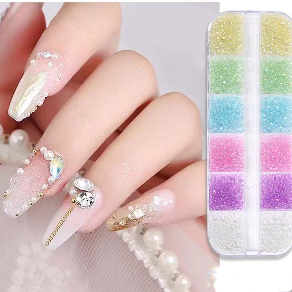 Hạt Nhựa Nhỏ Nhiều Màu Không Xốp Trang Trí Móng Tay DIY|Phụ Kiện Trang Sức Trang Trí Móng Tay Xinh Xắn