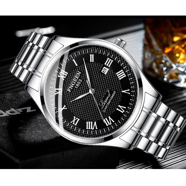 Đồng Hồ Nam FNGEEN FN0567 Doanh nhân 2019 Mặt Vân Dây Thép Không Gỉ Cao Cấp_FULL BOX | BigBuy360 - bigbuy360.vn