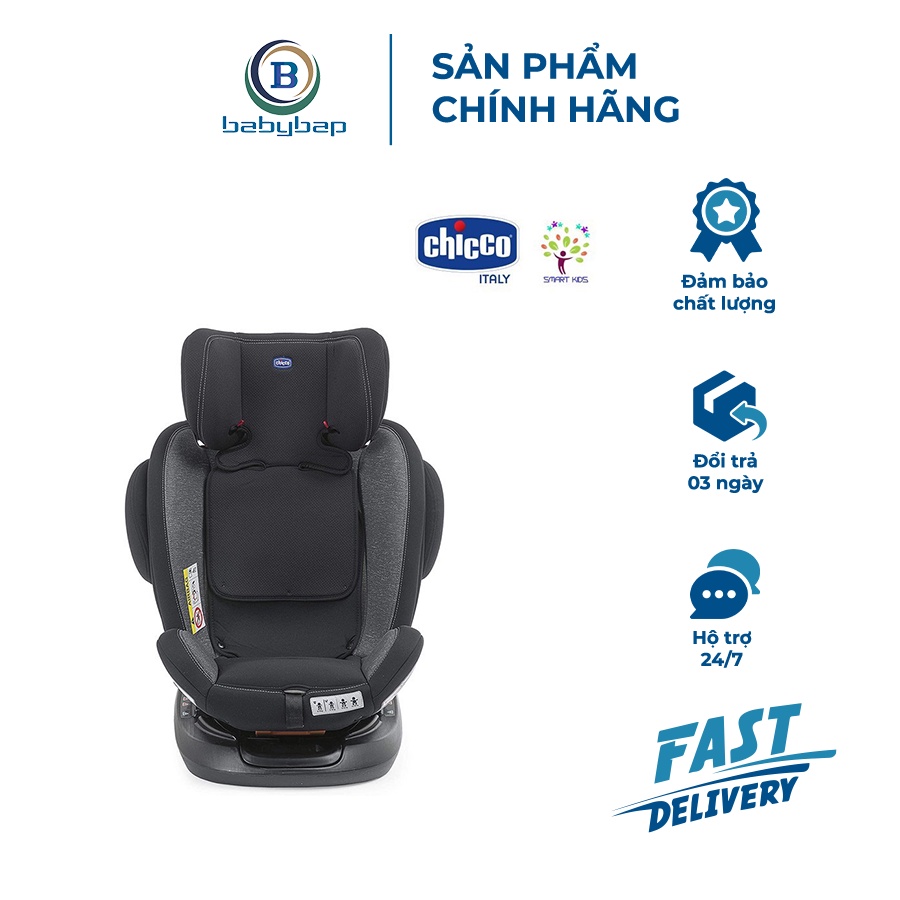 Ghế Ngồi Ô Tô Chicco Unico Isofix 0-12Y Xoay 360˚ Jet Black An Toàn Thoải Mái Dài Lâu
