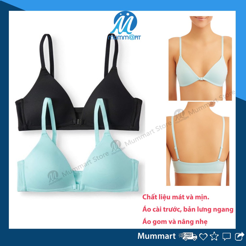 Áo ngực không gọng, cài trước, cài sau, mút mỏng xuất Mỹ, áo lót cho học sinh mềm, thấm hút mồ hôi - Mummart | BigBuy360 - bigbuy360.vn