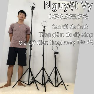 Xả kho ĐÈN MAKEUP HỖ TRỢ LIVESTREAM BÁN HÀNG ĐƯỜNG KÍNH ĐÈN 16CM CAO TỐI ĐA 2M3