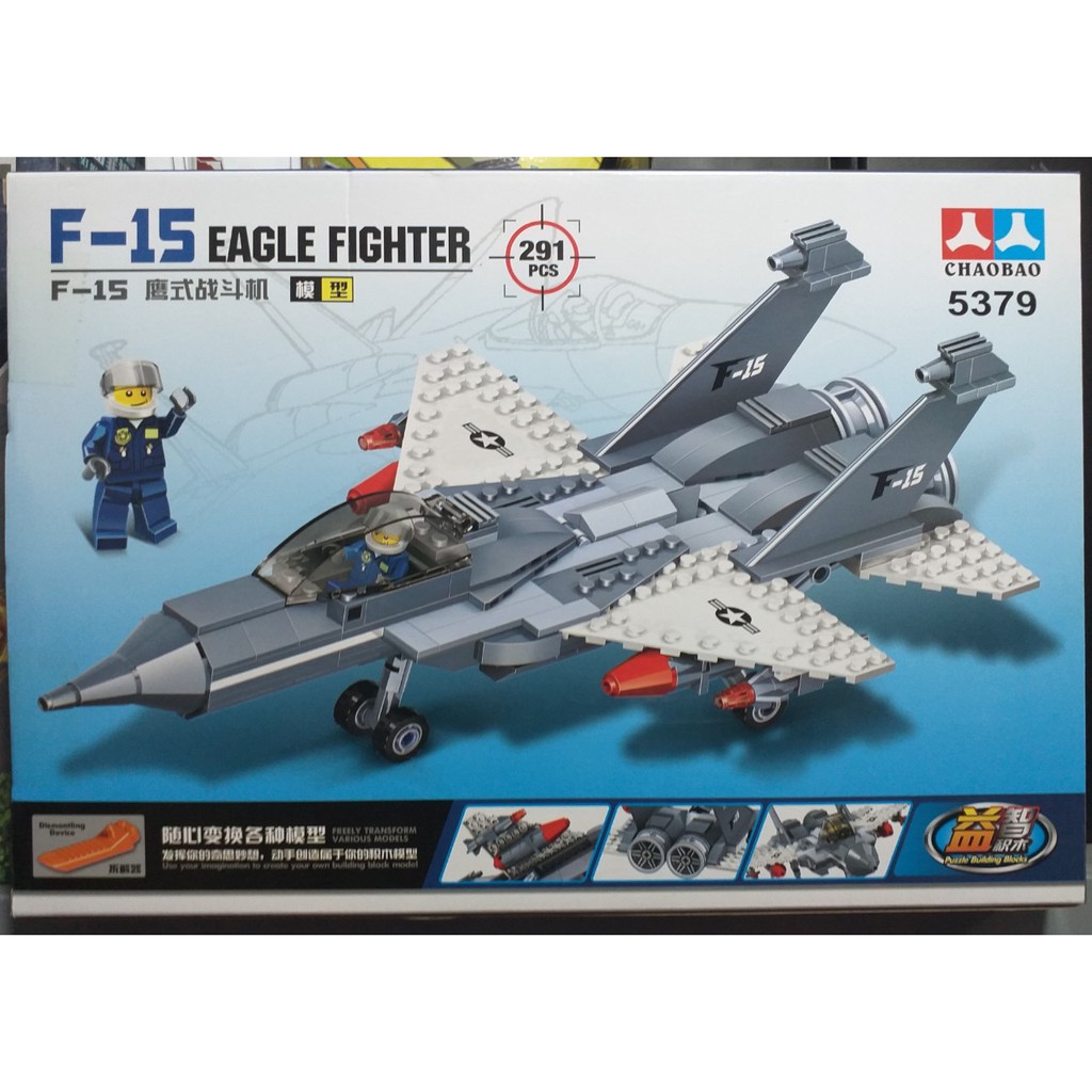 Lego Army Modern War Máy bay tiêm kích F-15 Hornet Sluban M38 B5379