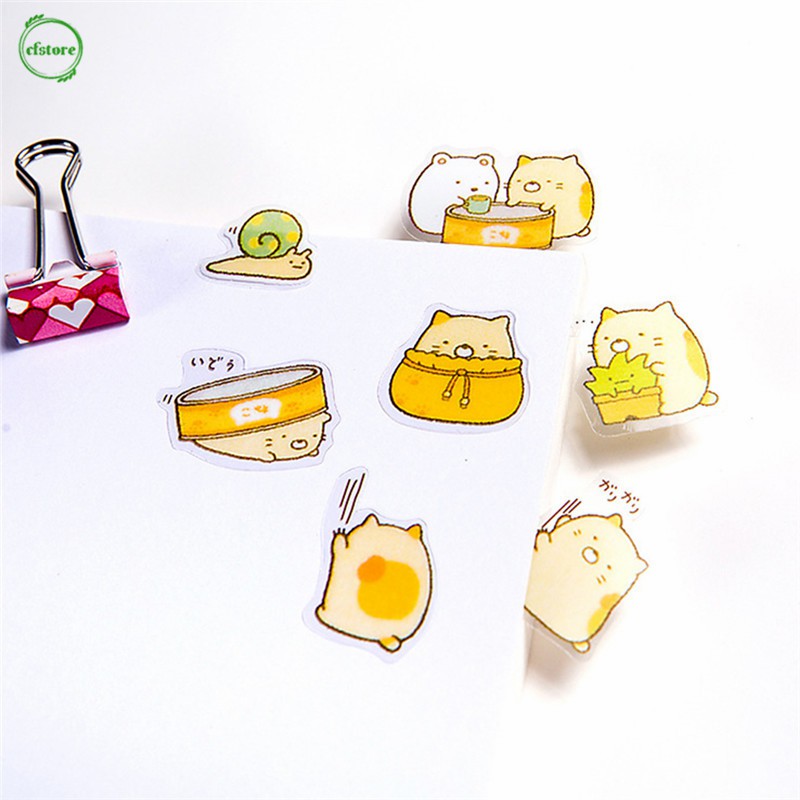 Bộ 50 nhãn dán họa tiết Sumikko Gurashi xinh xắn cho trang trí thủ công