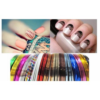 30 Cuộn Dây Trang Trí Móng Tay, Làm Đồ Handmade - DỤNG CỤ LÀM MÓNG TAY CHÂN - Nail Striping Tape