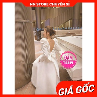 ĐẦM XÒE TÙNG TO HỞ LƯNG QUÝ TỘC (TS314) ⚡100% ẢNH THẬT⚡ ĐẦM CÔ DÂU