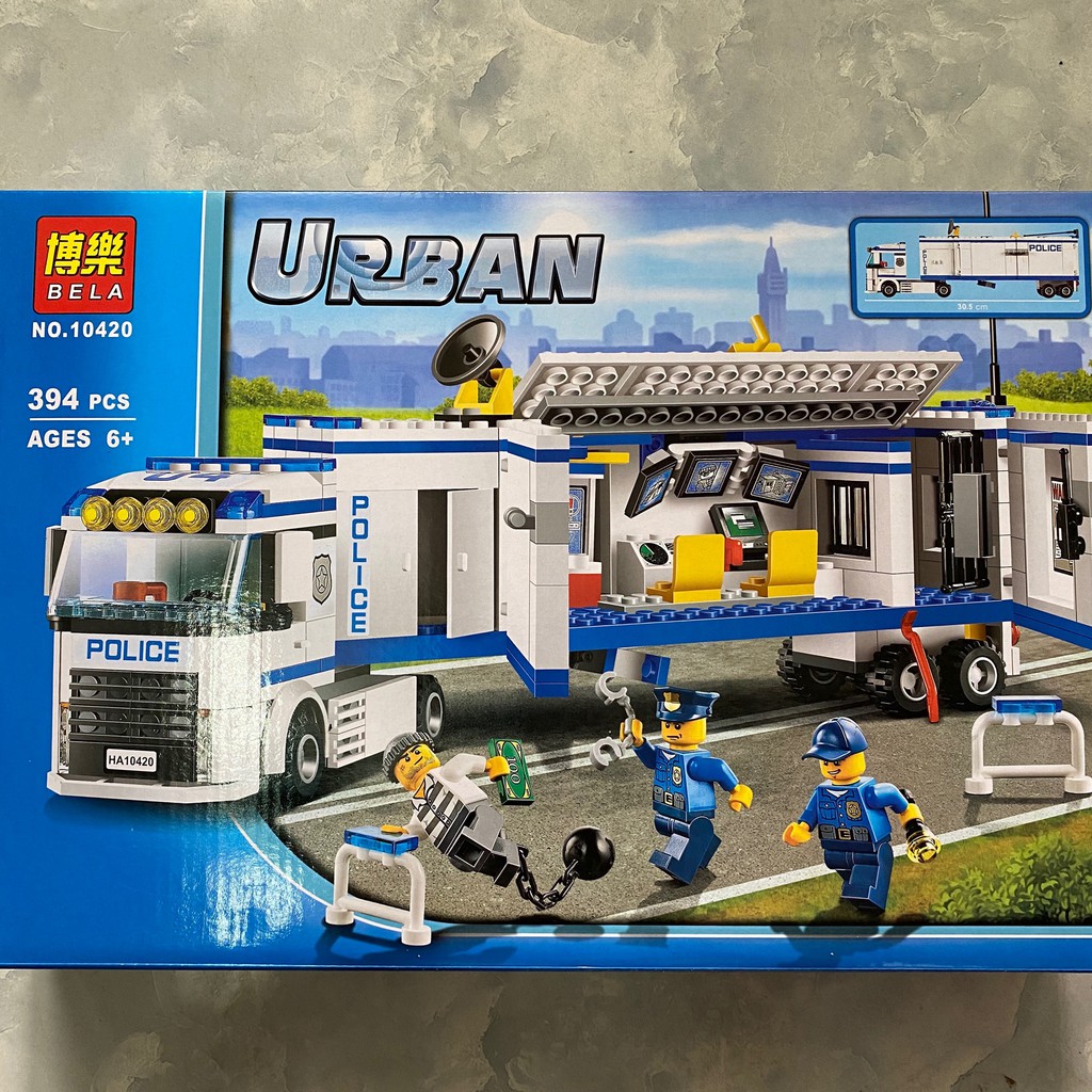 Lego Ninjago Urban BELA 10420  / 394 Mảnh ghép 🍅 Bộ LEGO xếp hình cảnh sát bắt cướp