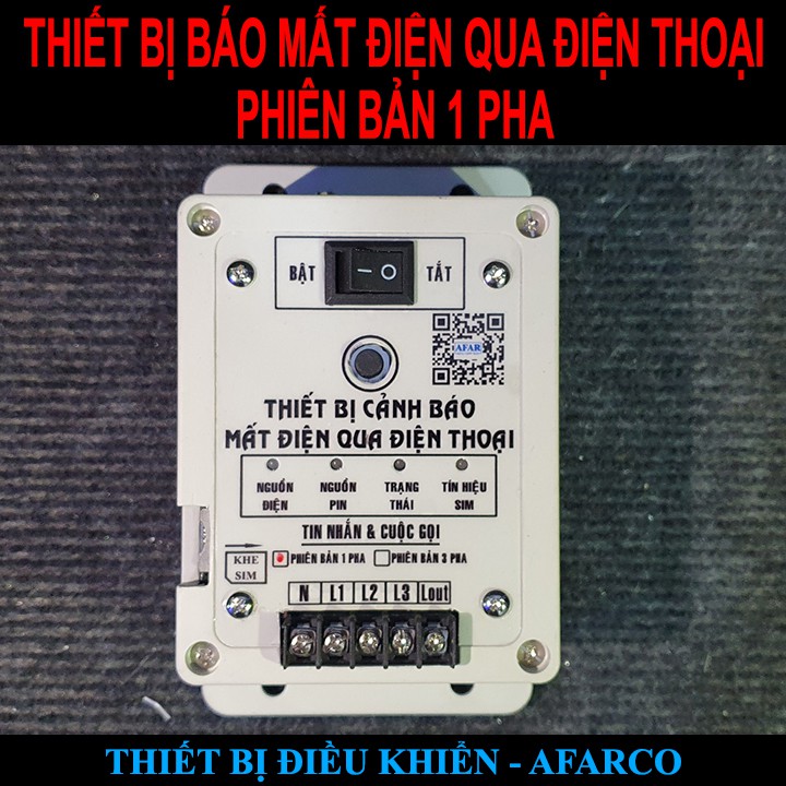 AL01-1P | Cảnh báo mất điện và có điện 1 PHA qua điện thoại CUỘC GỌI - TIN NHẮN - CÒI HÚ