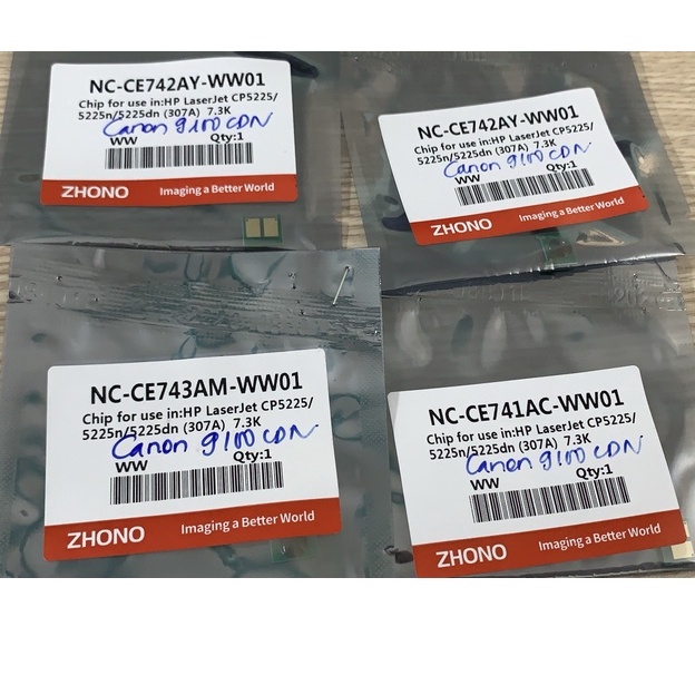 Bộ chip Canon A3 9100cdn / 9200/ 9500 / 9600- Hp 5525 / 5525n / 5525dn (bộ 4 mầu)