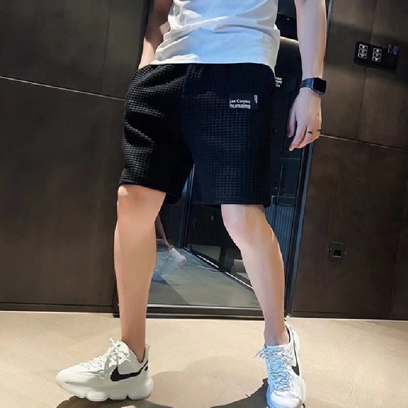 Quần Short Dáng Rộng Thoáng Khí In Chữ Phong Cách Hip Hop Thời Trang Đường Phố Hong Kong Cho Nam Giới Size M-3XL