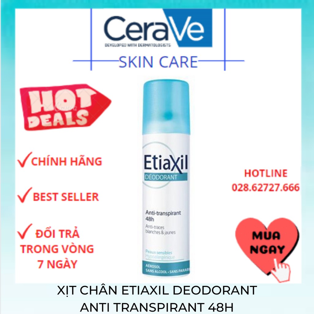 Xịt Khử Mùi Etiaxil Điều Tiết Mồ Hôi Chân 100ml